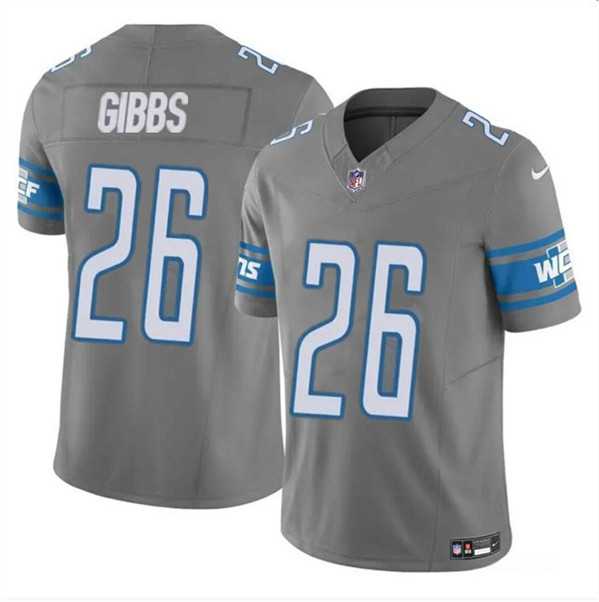 Men & Women & Youth Detroit Lions #26 Jahmyr Gibbs Gray 2023 F.U.S.E. Vapor Untouchable Limited Football Stitched Jersey,We sell and wholesale Men & Women & Youth Detroit Lions #26 Jahmyr Gibbs Gray 2023 F.U.S.E. Vapor Untouchable Limited Football Stitched Jersey on line form chian!